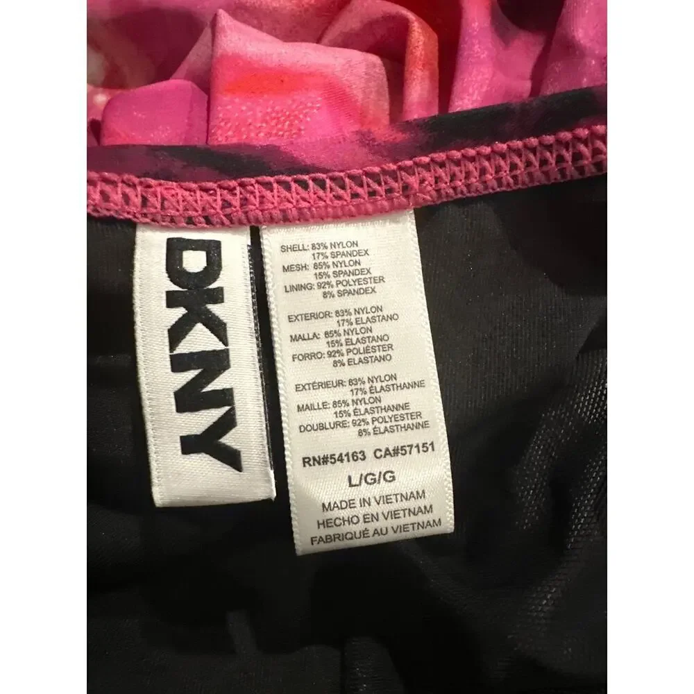 DKNY Tie-Back Halter-Style One-Piece Swimsuit Size Large - Picture 3 of 10